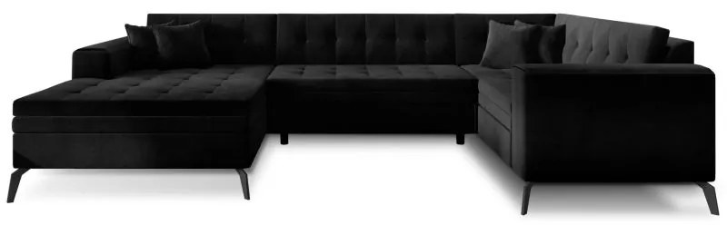 Colțar Montez 340cm negru