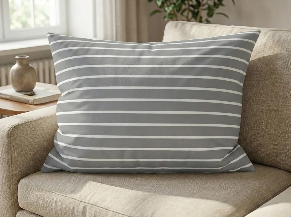 Husa din bumbac pentru perna CAPRIVI 50x70 cm, gri