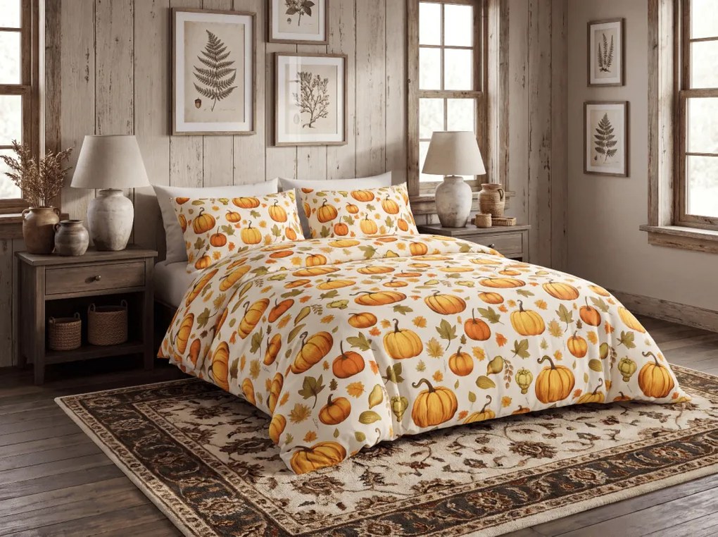 Lenjerie de pat din microfibra AUTUMN PUMPKINS colorate Dimensiune lenjerie de pat: 2 buc 70 x 90 cm | 200 x 220 cm