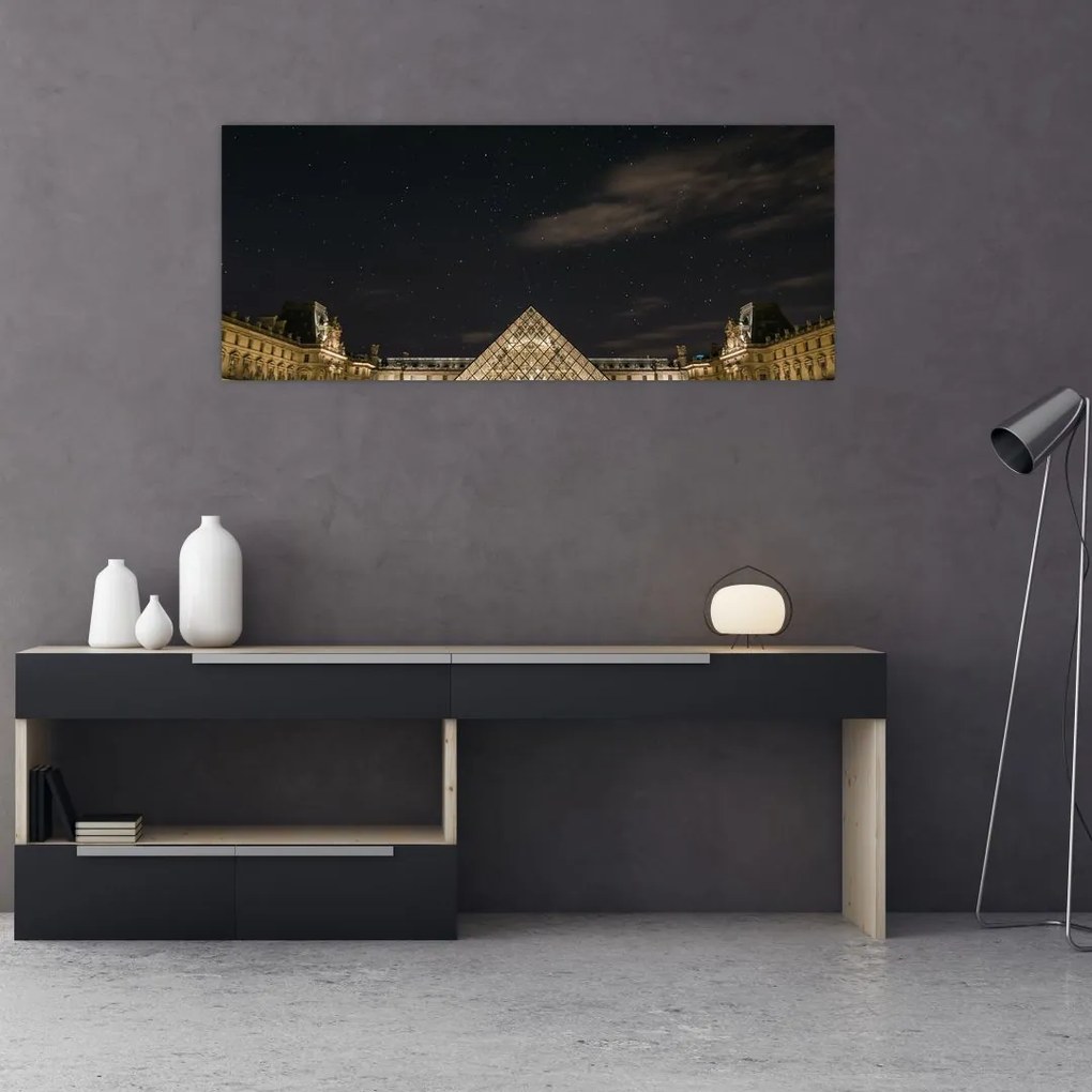 Tablou - Louvre nocturn (120x50 cm)