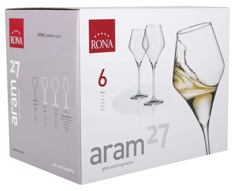 Set 6 pahare vin 270ml, RONA Aram