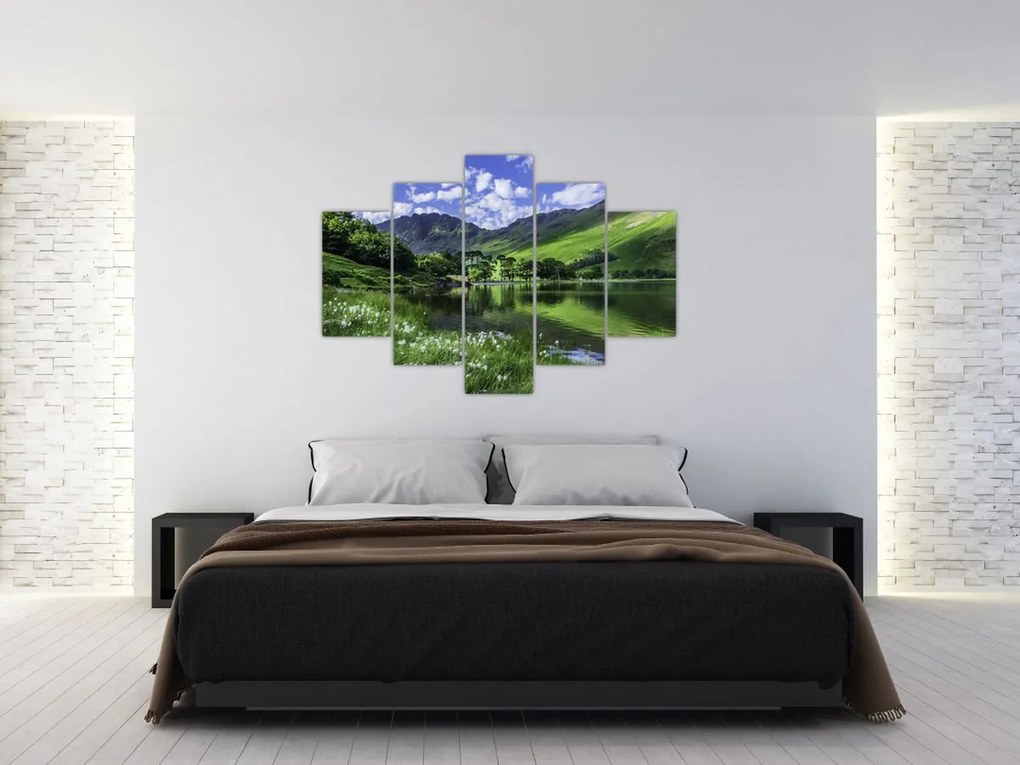 Tablou - Peisaj cu un lac (150x105 cm)