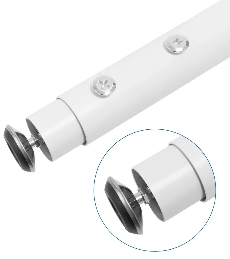 Picior IFL pentru mese de gradinita, FI40 mm, Inaltime reglabila 400-520 mm, finisaj alb mat