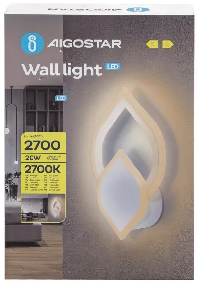 Aplică LED Aigostar LED/20W/230V 2700K alb