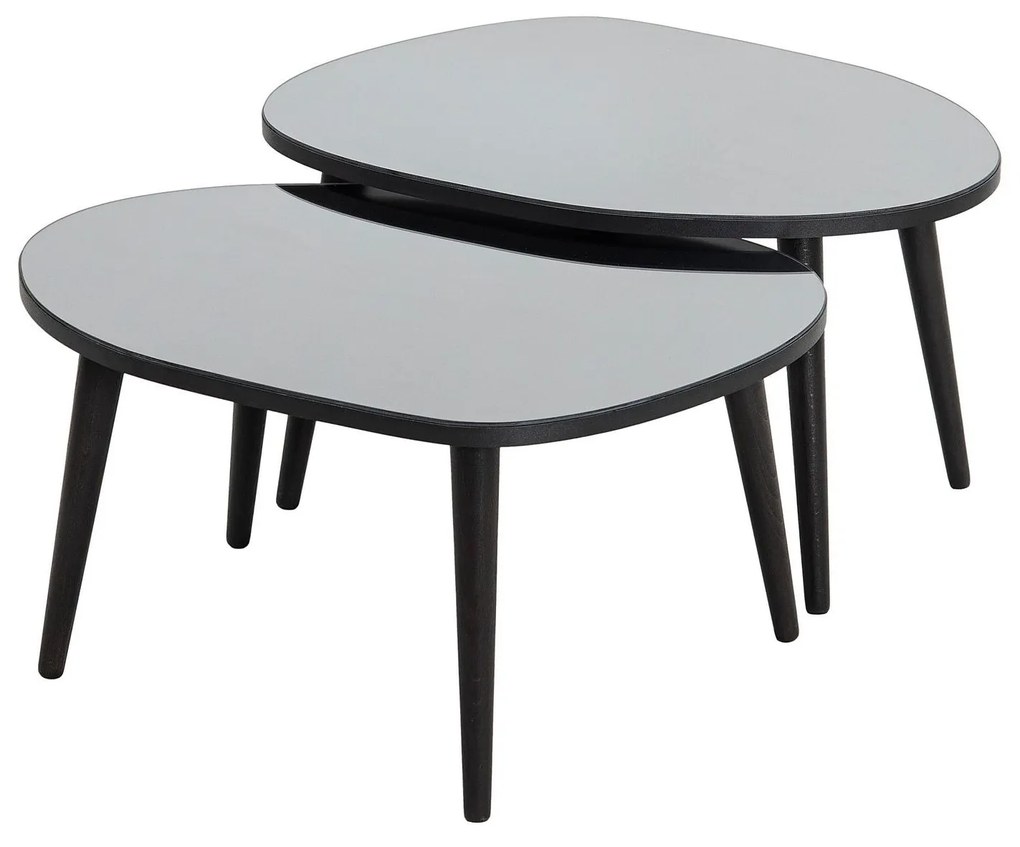 Set 2 buc măsuțe de cafea Gustavo (Negru + Gri). 1088420