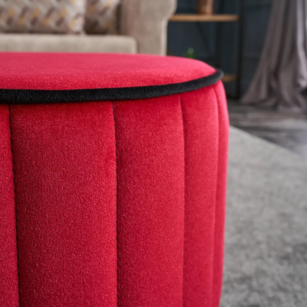 Taburet Rose Pouf Roșu