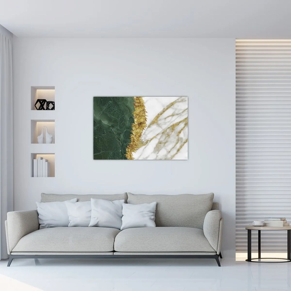 Tablou - Marmură verde N⁰1 (90x60 cm)