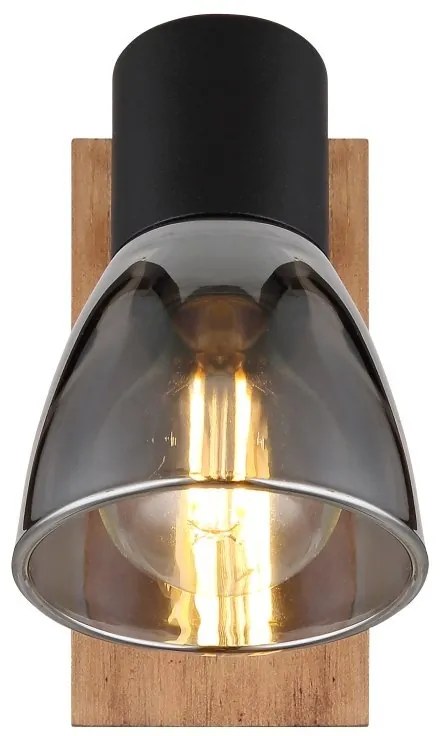 Aplica cu spot directionabil design modern CLAUDE negru, maro