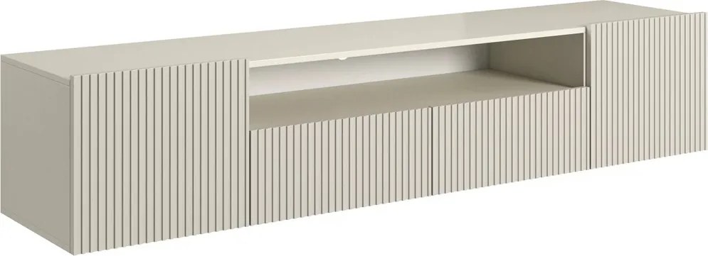 Comodă TV suspendatăă Nicole 200 cm cu nișă și sertare – cashmir / cashmir mat