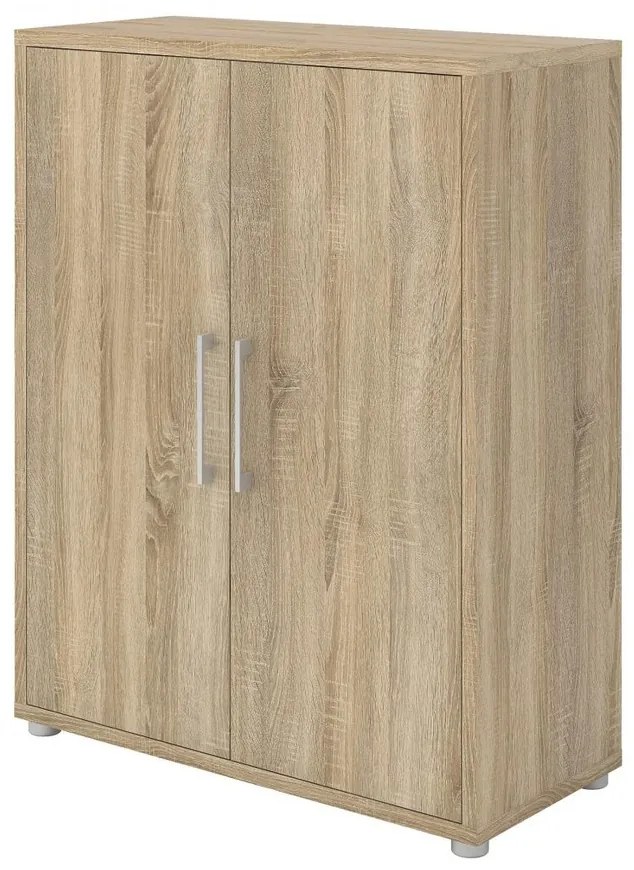 Dulap Modulo 89 x 40 x 113 cm, uși din lemn, stejar sonoma