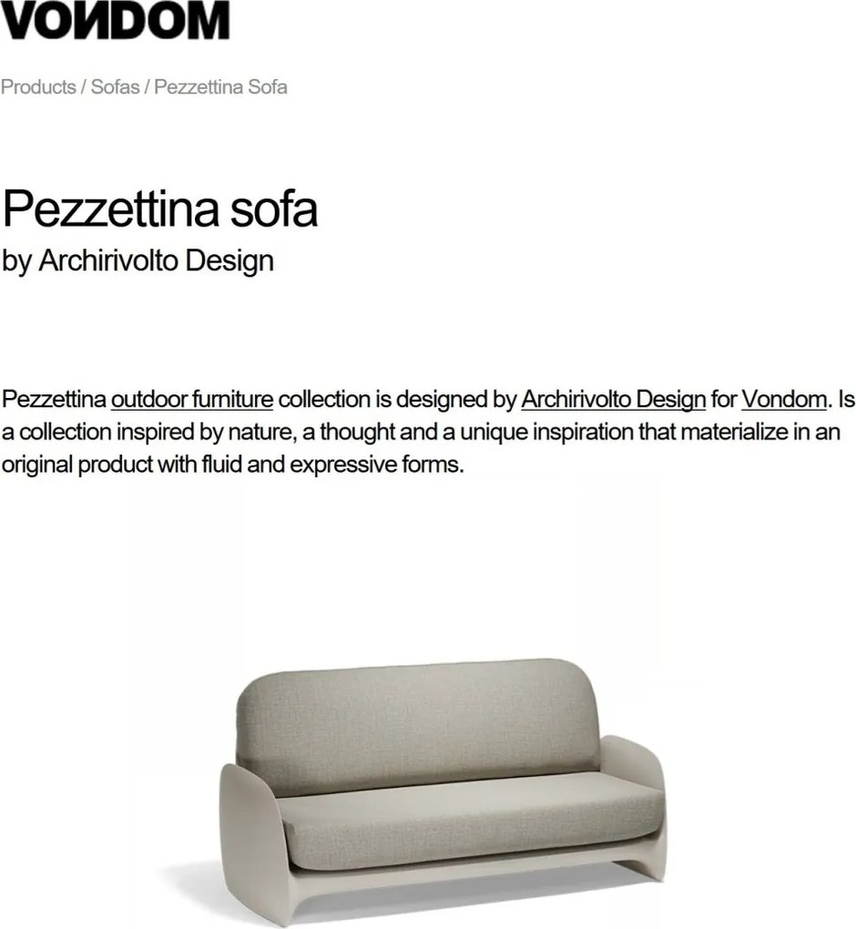 Canapea de exterior / interior design modern premium PEZZETTINA SOFA 56011 Vondom