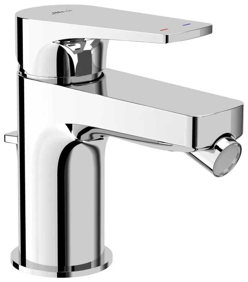 Baterie de bideu + supapă fără preaplin JIKA H3411X10041111 CUBITO 12,8 cm chrome