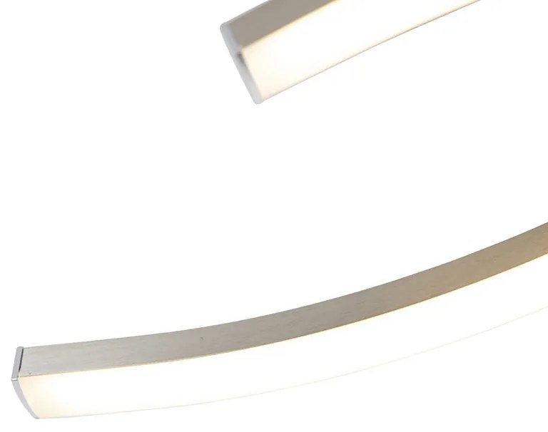 Plafoniera pătrată de design din oțel cu LED inclus - Onda