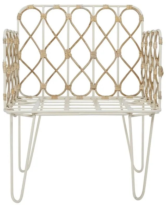 Scaun din metal si rattan, Roseraie
