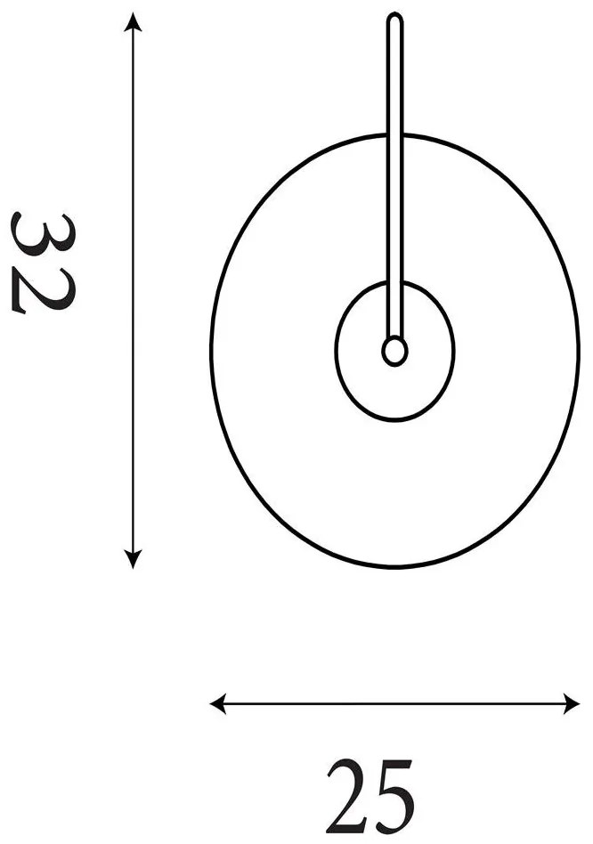 Aplica LED metal auriu sticla decorativa Confetti