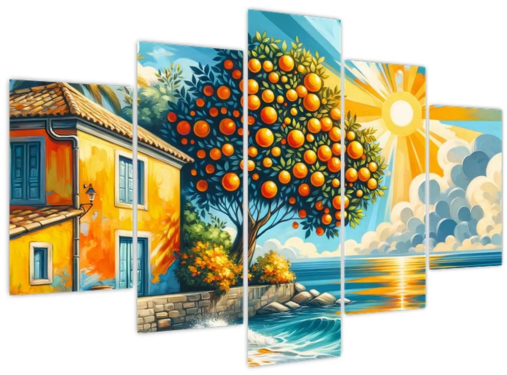 Tablou - Casă cu portocale I. (150x105 cm)