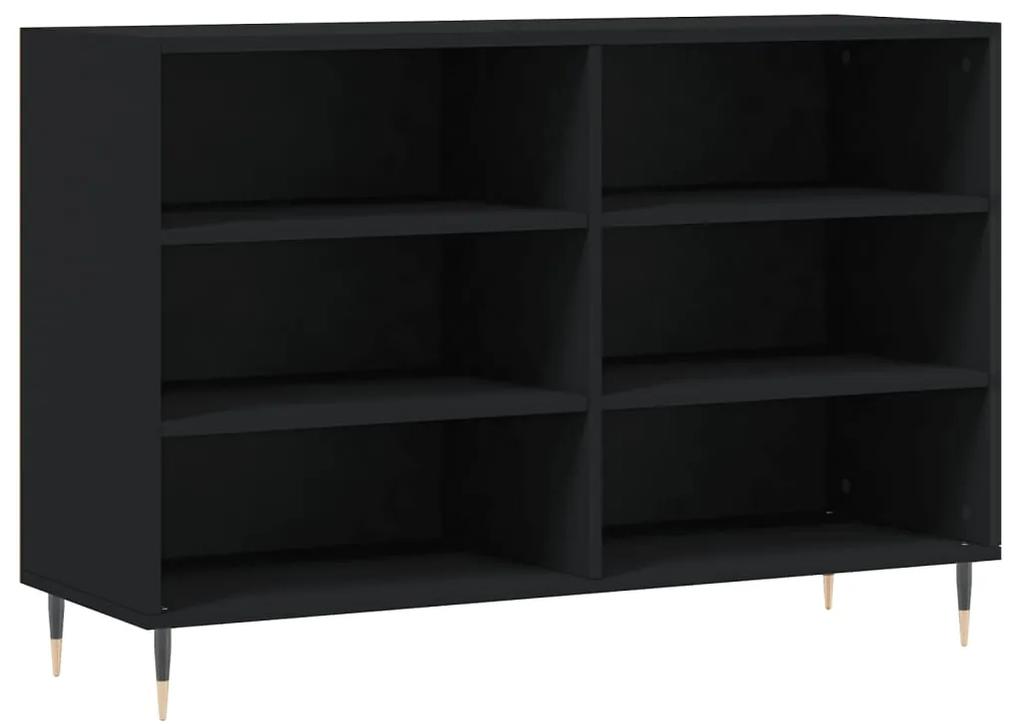 827101 vidaXL Servantă, negru, 103,5x35x70 cm, lemn compozit