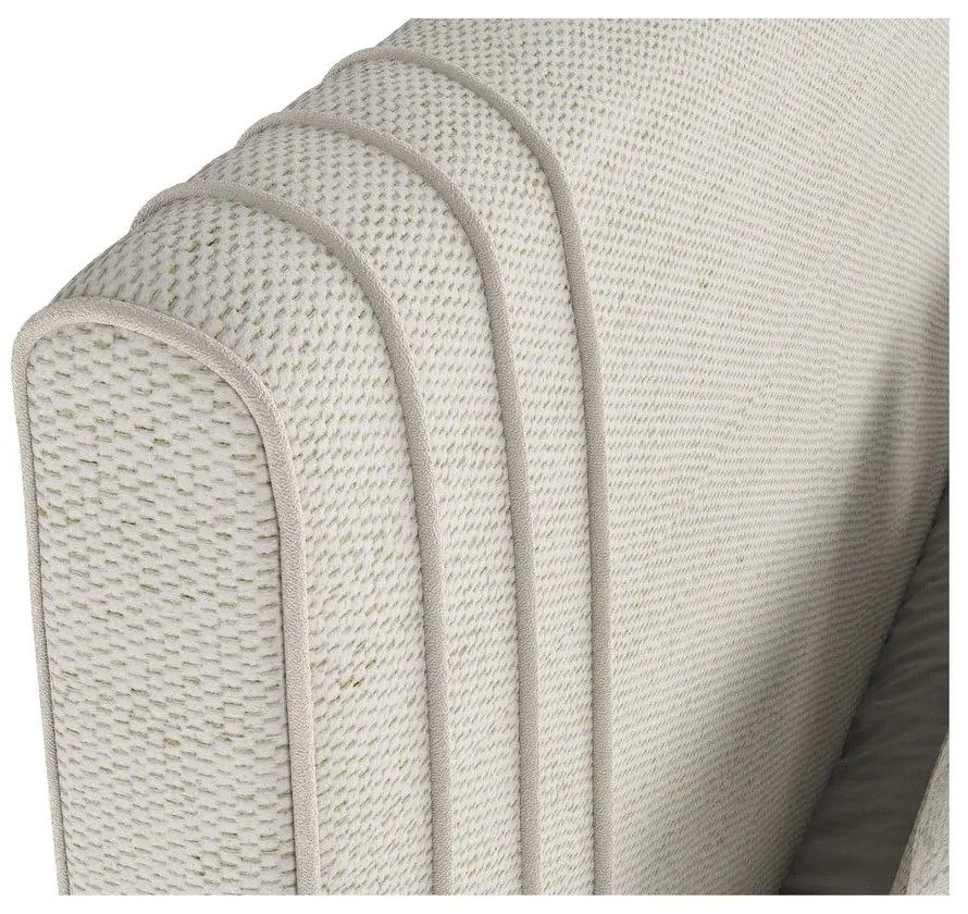 Pat matrimonial bej tapițat cu spațiu de depozitare 140x200 cm Musca – Maison de Rêve