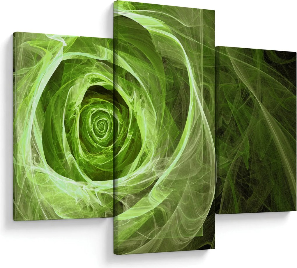 Tablou - Abstract Rose Green (90x60 cm)