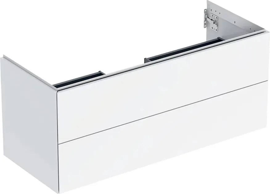 Dulap baza suspendat Geberit One alb lucios 120 cm cu 2 sertare