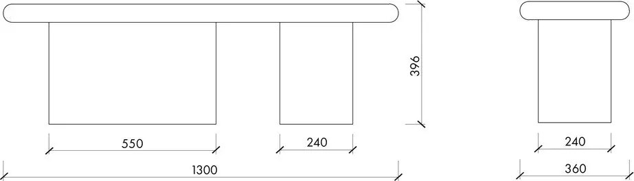 Bancă maro capitonată cu tapițerie din țesătură bouclé Rull – noo.ma