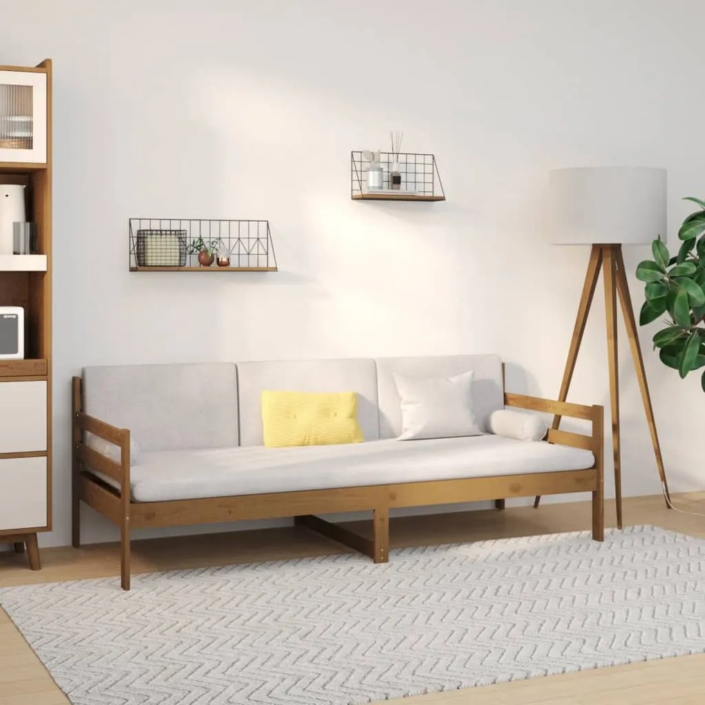 814682 vidaXL Pat de zi, maro miere, 80x200 cm, lemn masiv de pin