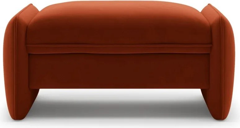 Taburet cărămiziu cu tapițerie din catifea Georgia – Micadoni