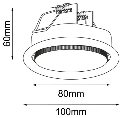 Brosline 3028 - Spot încastrat DROP 1xGX53/9W/230V negru
