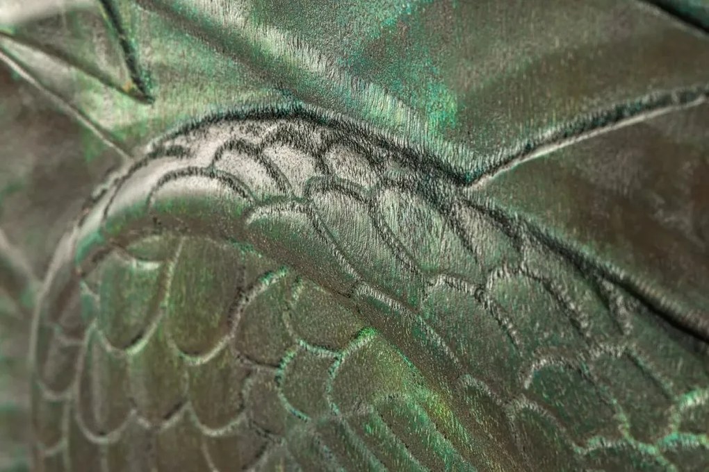 Comoda cu aplicatie exotica pe fronturi SNAKE 120cm turcoaz