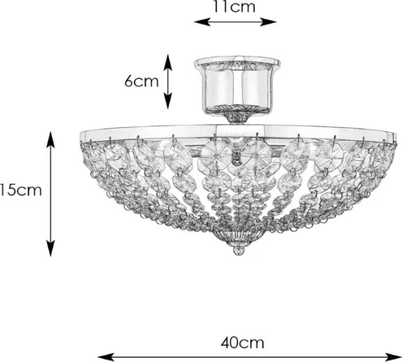 Markslöjd 105316 - Plafonieră  GRÄNSÖ 3xE14/40W/230V