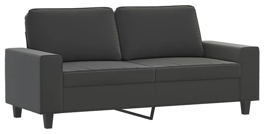 Canapea cu 2 locuri, gri inchis, 140 cm, tesatura microfibra Morke gra, 174 x 77 x 80 cm