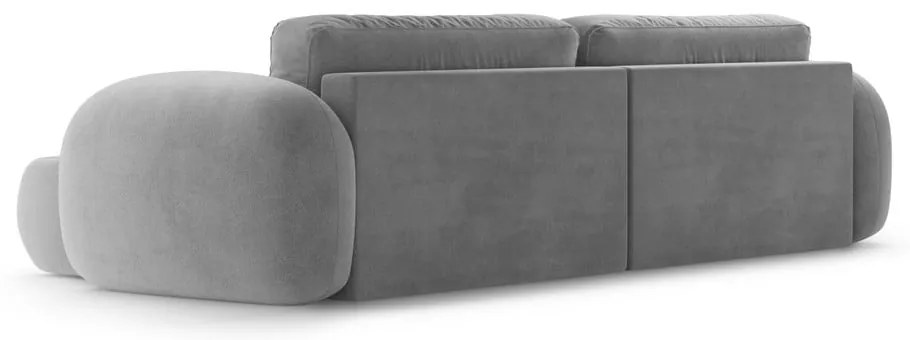 Colțar gri închis extensibil/cu spațiu de depozitare cu tapițerie din catifea Tonale – Cosmopolitan Design