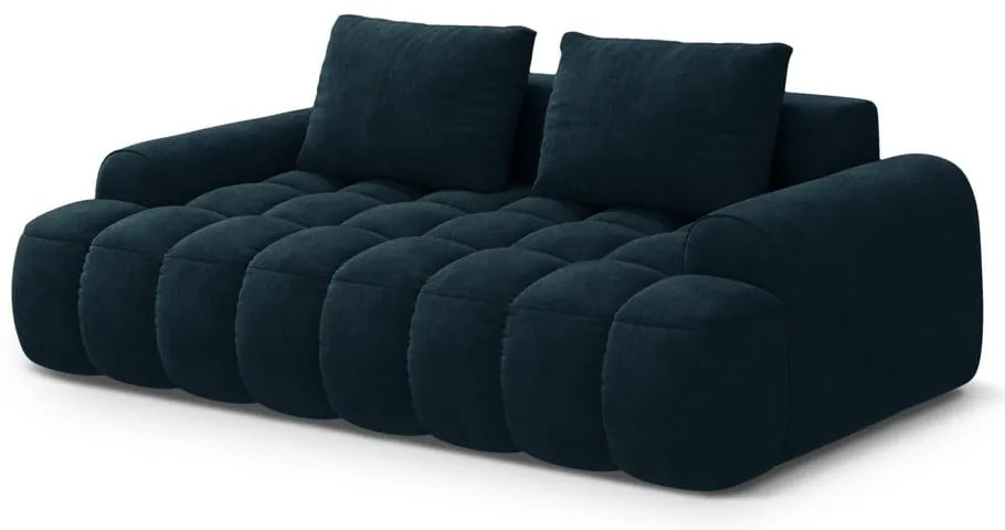 Canapea petrol cu tapițerie din catifea 200 cm Linz – Cosmopolitan Design