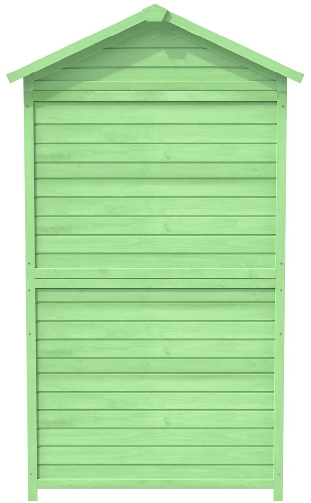 Depozit de mobilier de grădină din lemn pentru exterior, magazie de unelte rezistentă la intemperii, cu mult spațiu de depozitare și construcție din lemn stabilă, 90×56,5×175,3 cm, Verde