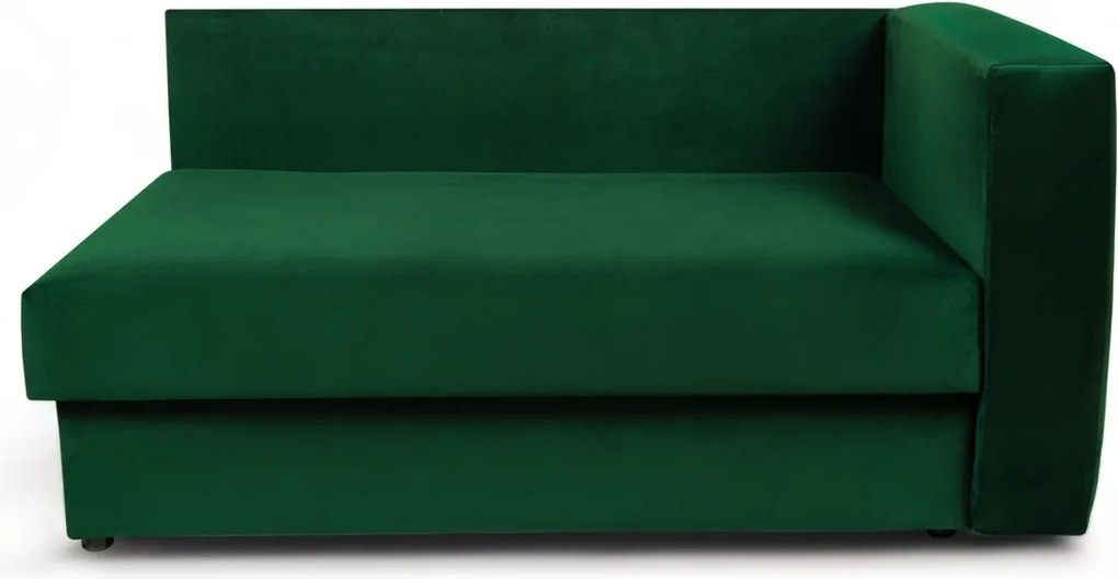 Canapea/pat Maciek extensibil cu spaţiu pentru depozitare stânga - verde catifea Velluto 10
