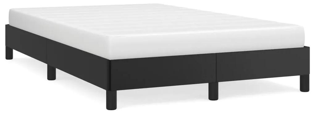 3269619 vidaXL Cadru de pat, negru, 120x190 cm, piele ecologică