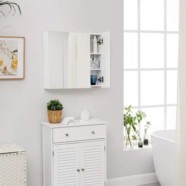 Dulap de baie cu oglindă SKY, alb