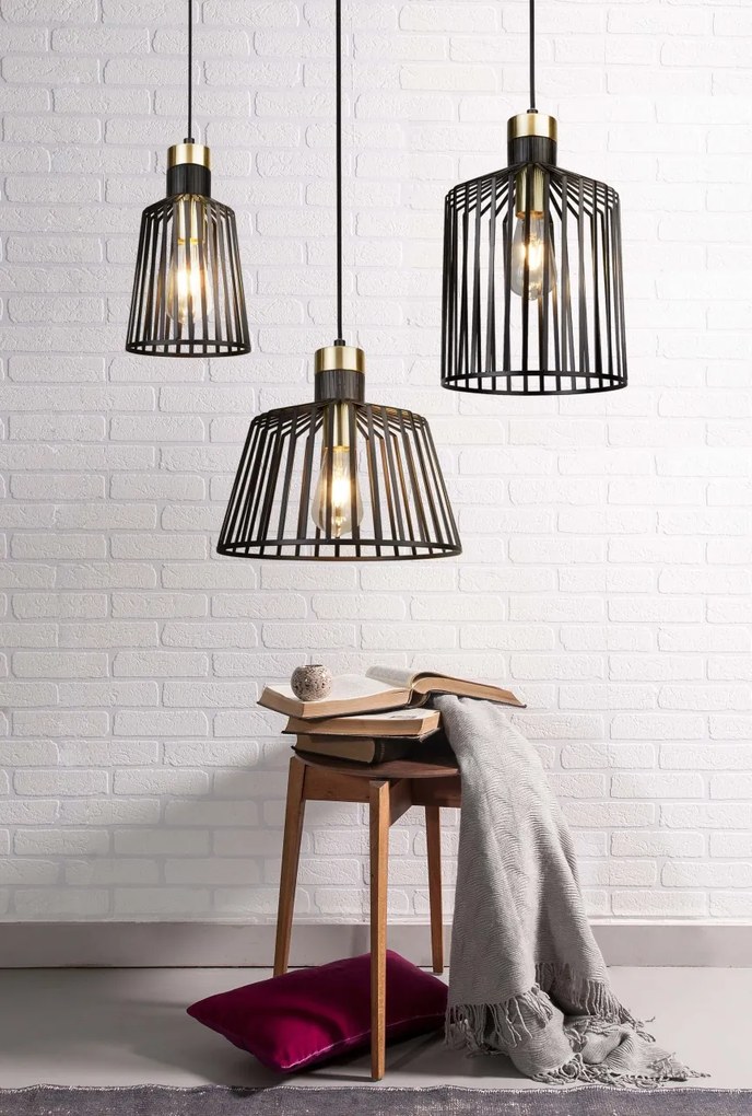 Lustra / Pendul design modern Bird Cage 9413BK SRT