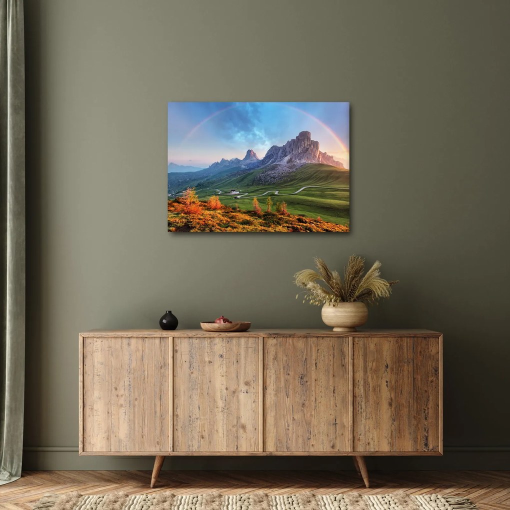 Tablou cu curcupeu deasupra stâncilor (70x50 cm)
