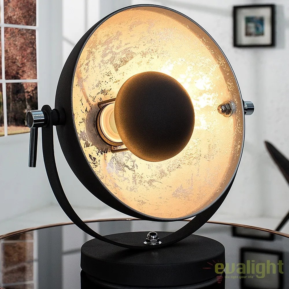 Lampa design retro diametru 40cm Studio negru/ argintiu A-37222 VC