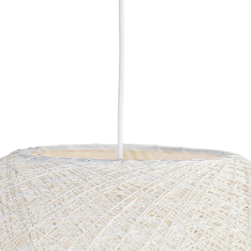 Lampă suspendată rustică albă 60 cm - Corda