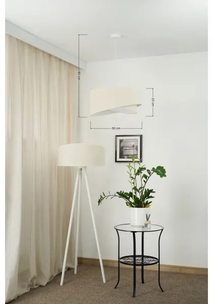 Lustră LED pe cablu Brilagi LYRA 1xE27/15W/230V crem/alb