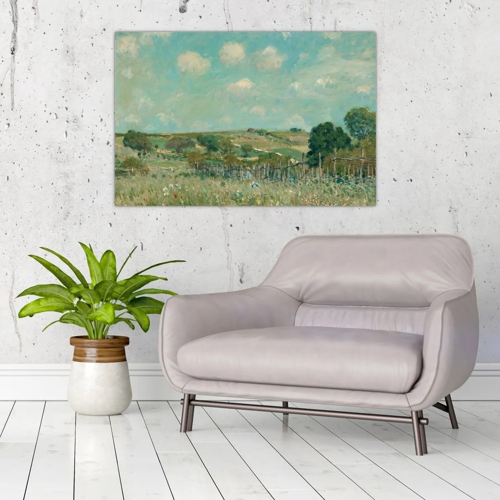 Tablou - Alfred Sisley,  Meadow, reproducere (90x60 cm)