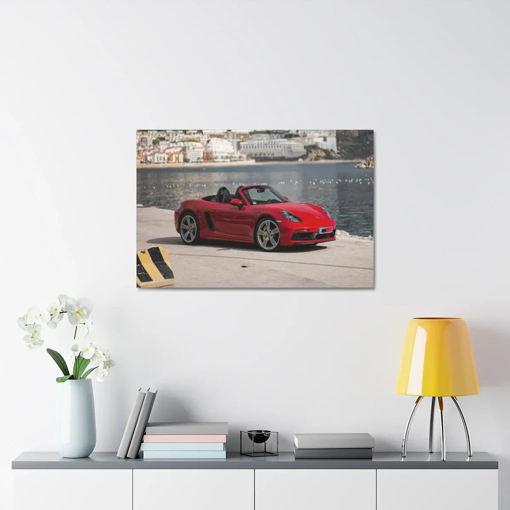 Tablou Canvas Red Porsche 120x80 cm