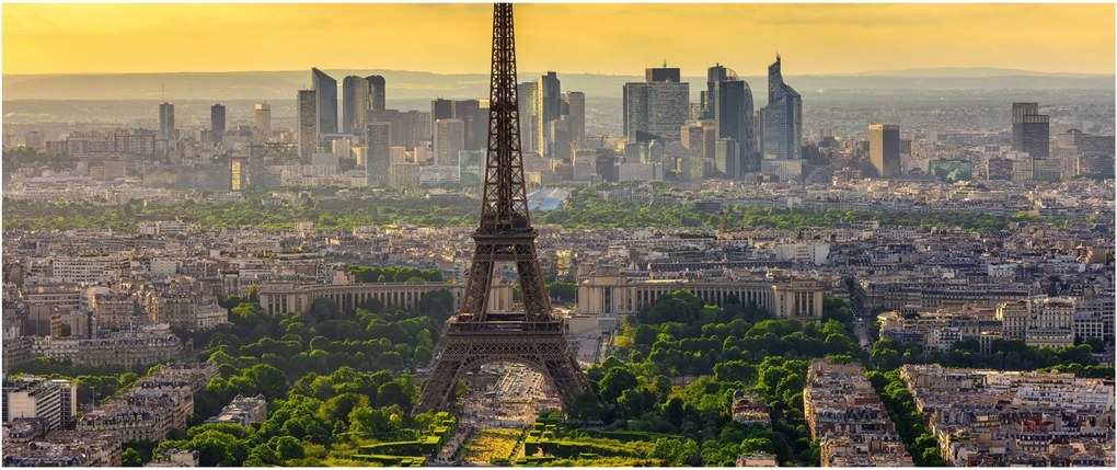 Tablou - Panorama Parisului (120x50 cm)