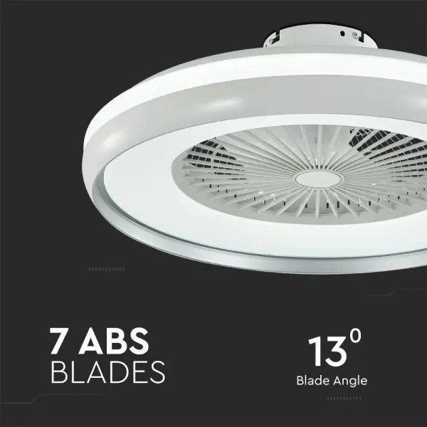 Plafonieră LED cu ventilator LED/45W/230V 3000/4000/6500K gri
