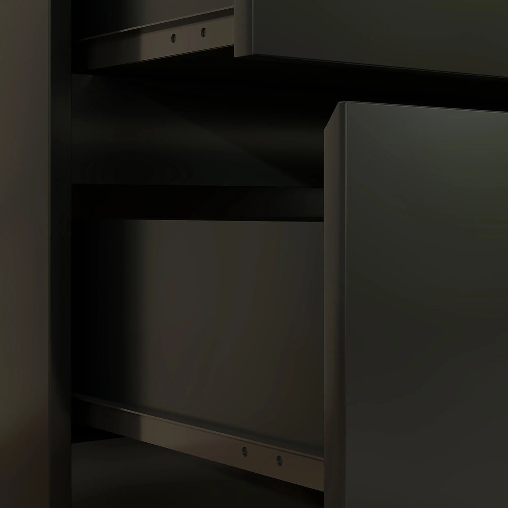 HOMCOM Comodă cu 3 sertare, mobilier de depozitare cu design curat pentru dormitor, interior, 80l x 39P x 73H cm | Aosom Romania