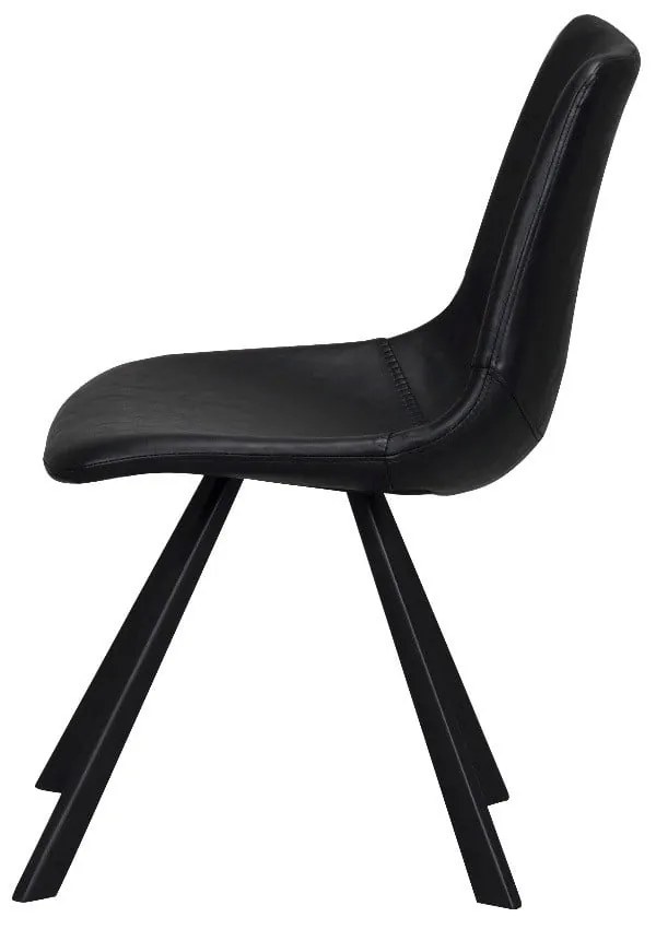 Scaun de dining cu picioare negre Rowico Alpha, negru