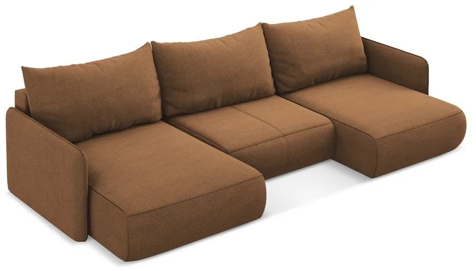 Colțar portocaliu extensibil/cu spațiu de depozitare Nanea – Makamii