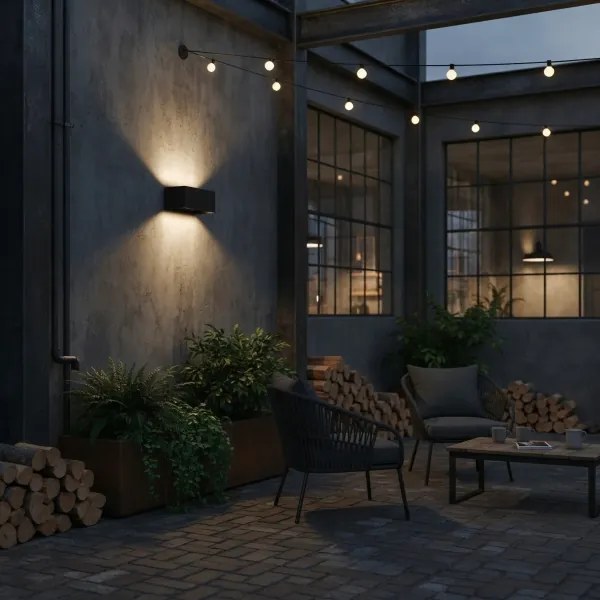 Aplică LED de exterior Ideal Lux ATOM LED/25W/230V IP54 negru